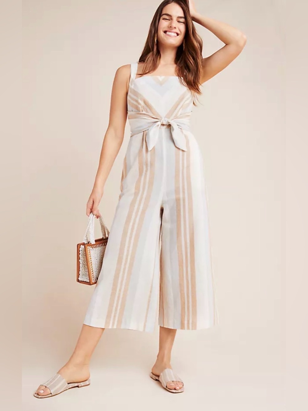 Anthropologie Savannah Striped Jumpsuit